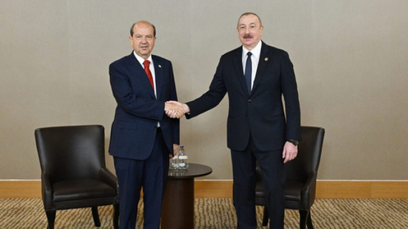 KKTC Cumhurbaşkanı Tatar, Azerbaycan Cumhurbaşkanı Aliyev ile Antalya’da görüştü