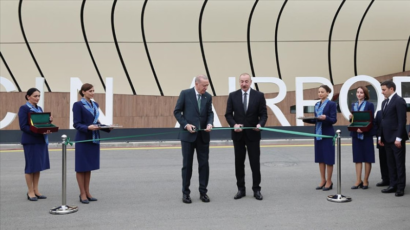 Erdoğan ve Aliyev, Laçın Uluslararası Havalimanı’nın açılışını gerçekleştirdi