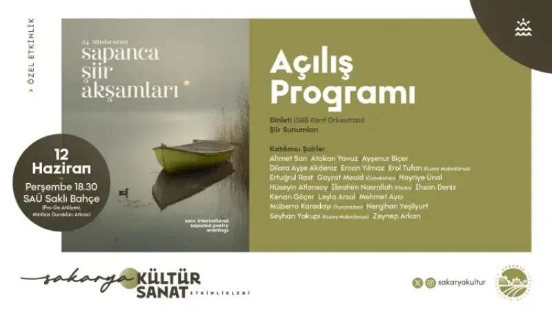 24. Uluslararası Sapanca Şiir Akşamları başladı
