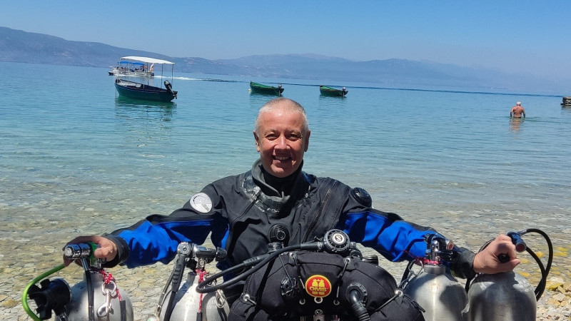 Ohri Gölü'nde tarihi dalış: Gligorov’dan 132 metrelik rekor