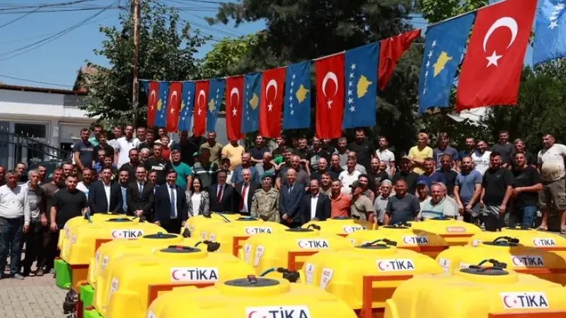 TİKA’dan Mamuşa’ya modern tarım desteği: 200 çiftçiye ilaçlama makinesi
